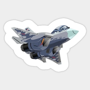 Cartoon stealth fighter Sticker